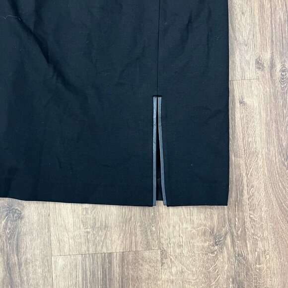 NEW Talbots Tipped Ponte Sheath Dress with Faux Leather Trim Sz 2 - Picture 4 of 13